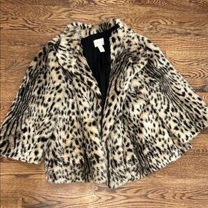 Chico's Animal Print Teddy Jacket